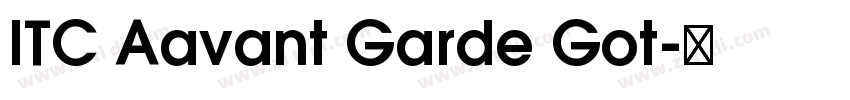 ITC Aavant Garde Got字体转换